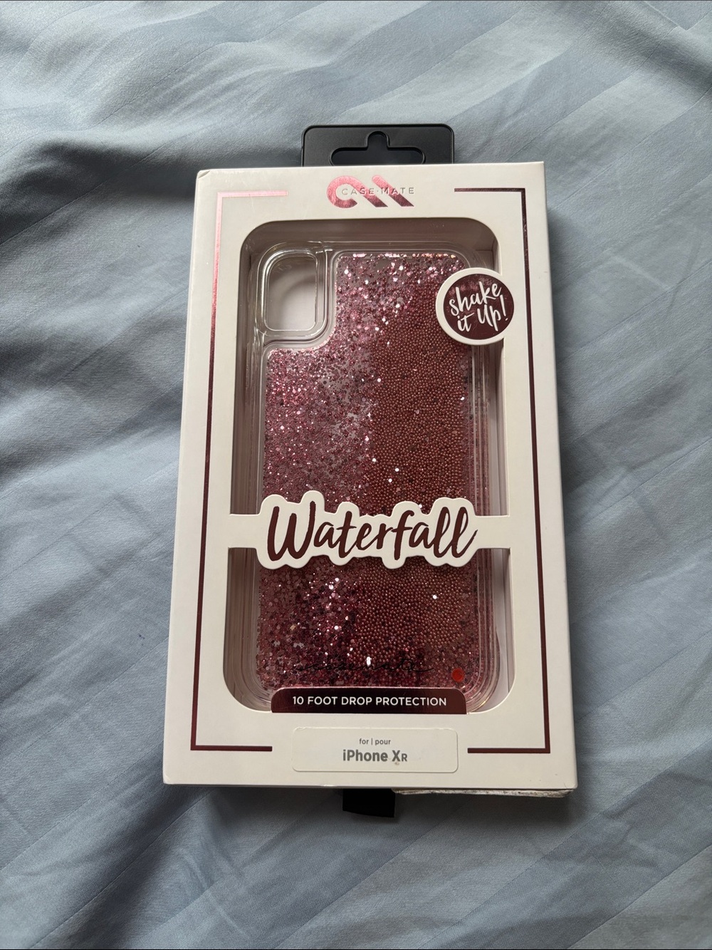 Case-Mate Waterfall Glitter iPhone XR Case - Rose Pink